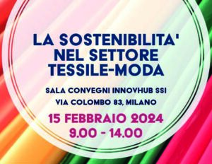 Convegno “La sostenibilità nel settore tessile-moda”: presentazioni